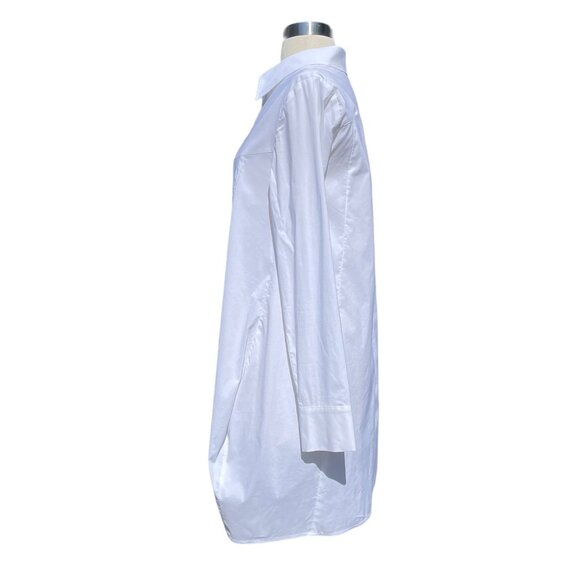 Demoo Parkchoonmoo White Shirt Blouse Tunic Asymmetric Cotton Blend Pockets - Picture 2 of 5